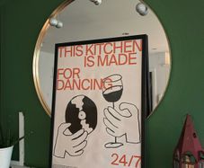 Framed with decorative print