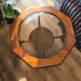 Coffee Table Vintage Mid-Century Teak + Glass Top Image 9
