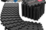 MULTIPLE COLOURS AVAILABLE Interlocking Soft Foam Floor Mat - 18 Pieces Protective Gym Flooring Set, Exercise Mats EVA Puzzle Rubber Tiles, Ground Surface Protection Workout Underlay Matting Sports Pool Home Fitness Garage