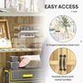 Wooden Garden Storage Cabinet with Stainless Steel Worktop and Shelves Image 7