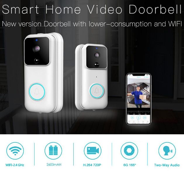 New Smart HD Video WiFi Intercom PIR Motion Sensor Door Bell Camera