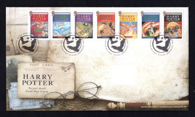 2007 Great Britain Harry Potter Commemorative Stamps addressed First Day Cover (FDC) with Edinburgh pictorial cancel.