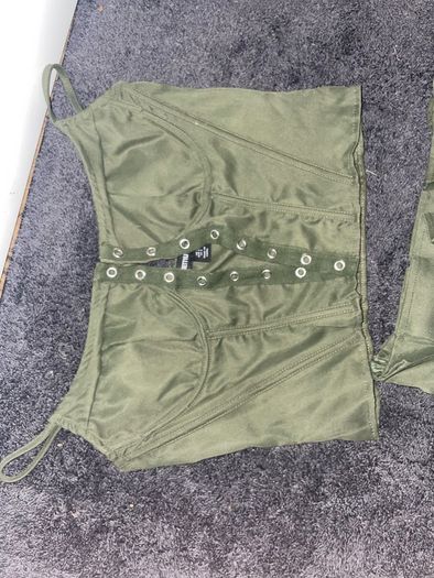 Small mini skirt + corset top