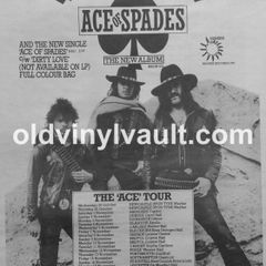 Motorhead Ace Of Spades Tour Dates Promo Poster (UK & Ireland)