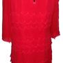 TED BAKER Red 100% Silk Scallop Edge Ruffle Shift Dress Image 3