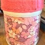 Vintage 1960s floral bathroom seat with storage Image 2