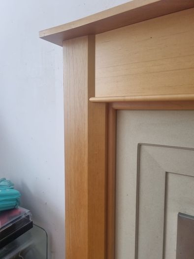 Maple wood surround fireplace
