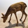 Vintage Mid Century Solid Brass Spotted Deer Pair Figurines Image 2