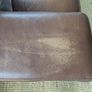 Brown faux-leather two-seater sofa Image 3