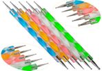 5Pcs 2-Way Nail Dotting Tool Nail Art Craft Carving Sculpture Detailing Pen