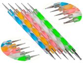 5Pcs 2-Way Nail Dotting Tool Nail Art Craft Carving Sculpture Detailing Pen