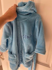 Oisin dressing gown blue size 12-18 months