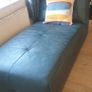 C corner leather sofa and leather suede chaise lounge Image 2
