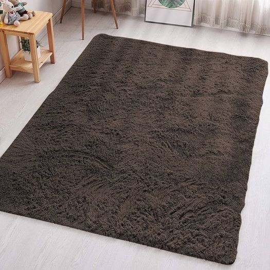 FREE EXPRESS SHIPPING Area Rugs 50x80cm for Bedroom Anti Slip - Modern Super Soft Thick Pile Small Fluffy Shaggy Rug Non Shedding