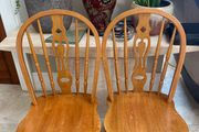 2 x Sturdy Wooden Kitchen Dining Chairs - Can Deliver