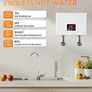 Mini Instant Water Heater Instant Electric Water Heater 3000W Constant Temperature Electric Tankless Water Heater with Remote Control Digital Display for Home Kitchen Bathroom Indoor 220V (White) Image 3