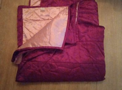 Double satin bed throw