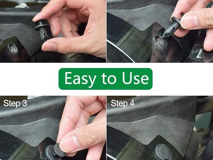 100Pcs Car Fixing Clips + 4Pcs trim removal tools