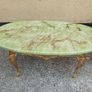 1970s Brass Framed Onyx Effect Tables Image 2