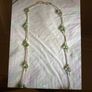 Green crystal stone and silver necklace Image 2