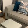 Large Light Grey 8-Seater Sofa with Footstool Image 5