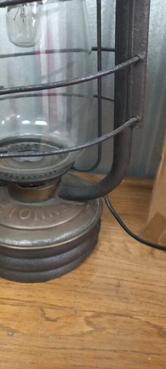 Antique French electric lantern works