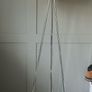 Floor lamp with yellow  drum shade Image 3