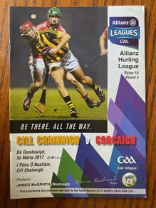 2017 Cork v Kilkenny - GAA Allianz Hurling League Programme