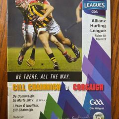 2017 Cork v Kilkenny - GAA Allianz Hurling League Programme