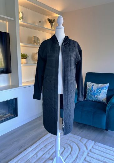 Black Long Coat from Inco Boutique. Size UK 8 / EU 36