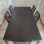 Ikea dinning set EKEDALEN dark brown - table extendable 180/240cmx90cm with 5 chairs Image 2