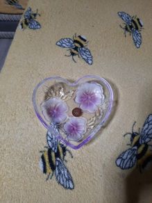 heavy glass heart dish