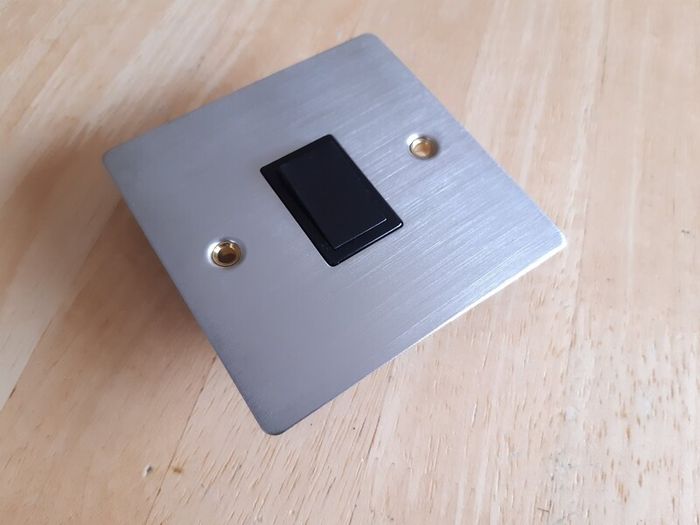 One Electrical 1 Gang Switch Satin Stainless Steel