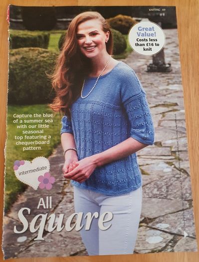 A Knitting Pattern - A Lovely Chequerboard Top - E