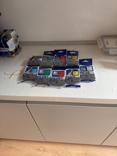 brother 12mm laminate tape  9 TZ cartridges