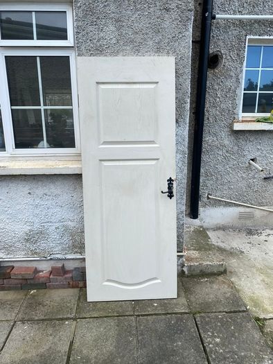 Solid White Timber Internal Door - Door 4