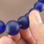 Antique Cobalt Blue African Glass Beads Necklace Strands Image 4