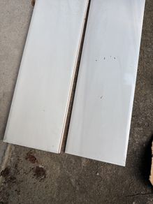 Wall tiles warm white with grey interest 2 .5 metres