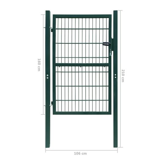 2D Fence Gate (Single) Green 106 x 210 cm