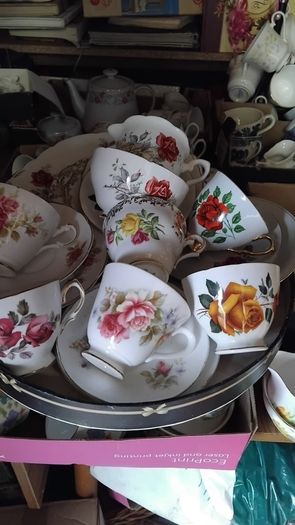 21piece miss match china tea set