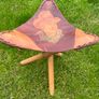 Leather Folding Stool Image 2