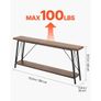 Narrow Console Sofa Table, 70.9 inches Behind Couch Table, 2-Tier Long Entryway Table and Skinny Hallway Table, Narrow Sofa Table with Metal Frame, for Entryway, Hallway, Living Room & Bedroom Image 2
