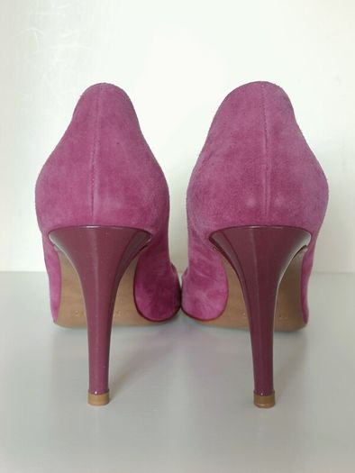 Hobbs London Fuchsia Suede Court Shoes - Size 40