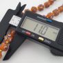 Antique Venetian Style Skunk Eyes Orange Glass Beads Necklace Image 5