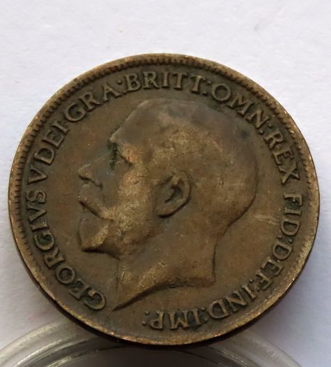 1917 bronze farthing WW1 George V