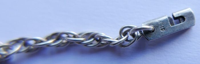 Vintge Sterling Silver 925 Men's Women's Jewelry Huge Chain Necklace Length 18" - 9g