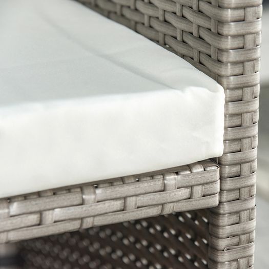 5 Piece Rattan Wicker Weave Sofa Set, Grey