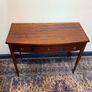 Antique Mahogany Bow Fronted Three Drawer Side or Console Table Image 2