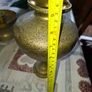 Rare Antique Brass or Bronze Hand Engraved Holy Water Vessel or Vase. around 19th Century. Great Antique Decor for Collector or your home Image 7