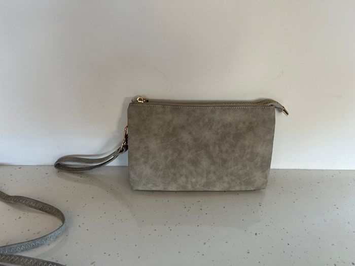 Grey Crossbody Clutch Bag